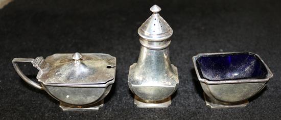 3 piece art deco cruet